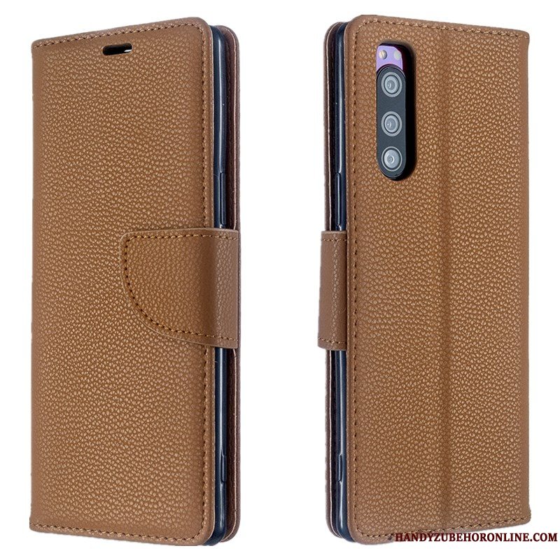 Etui Sony Xperia 5 Læder Ny Kort, Cover Sony Xperia 5 Tasker Telefontrend