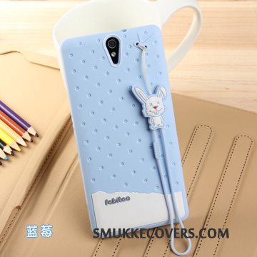 Etui Sony Xperia C5 Ultra Dual Beskyttelse Telefonlyseblå, Cover Sony Xperia C5 Ultra Dual Blød