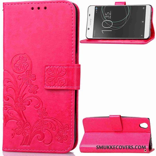Etui Sony Xperia L1 Tasker Rød Hængende Ornamenter, Cover Sony Xperia L1 Beskyttelse Anti-fald