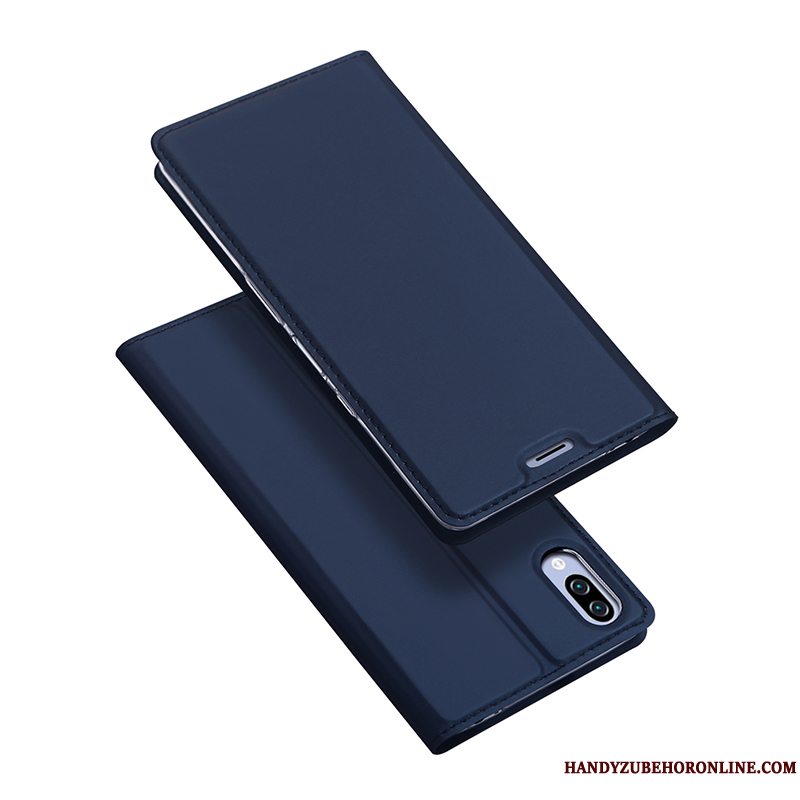 Etui Sony Xperia L3 Folio Telefontynd, Cover Sony Xperia L3 Tasker Mørkeblå