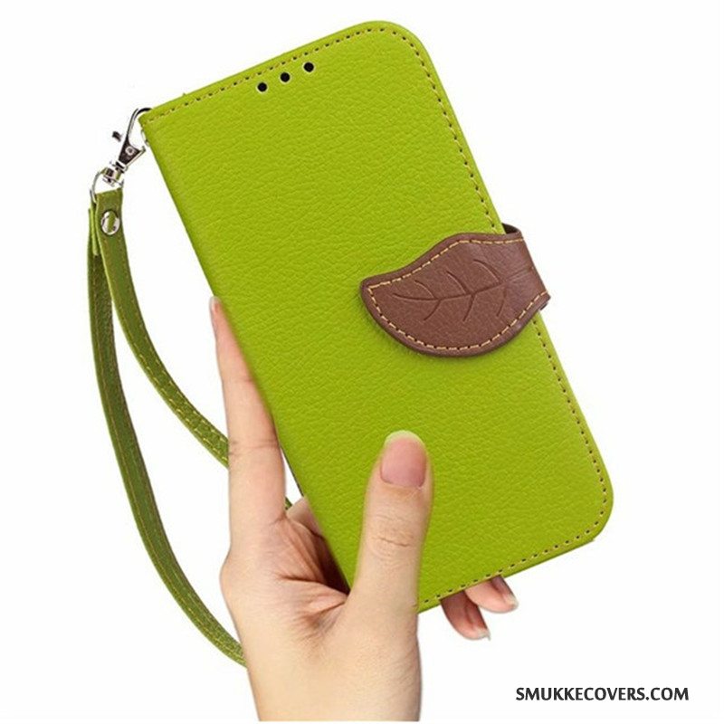 Etui Sony Xperia M5 Dual Tegnebog Anti-fald Trend, Cover Sony Xperia M5 Dual Læder Grøn