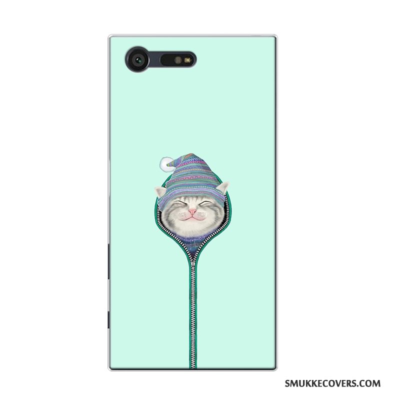 Etui Sony Xperia X Compact Blød Hård Gennemsigtig, Cover Sony Xperia X Compact Beskyttelse Anti-fald Grøn