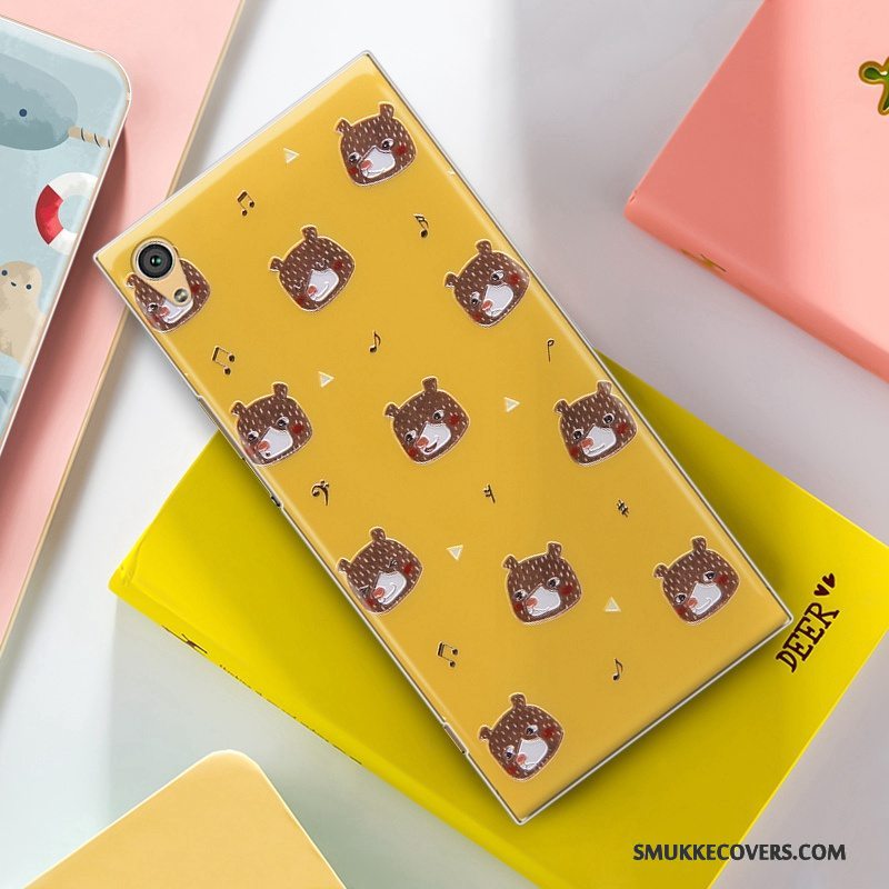 Etui Sony Xperia Xa1 Malet Telefontrend, Cover Sony Xperia Xa1 Cartoon Gul