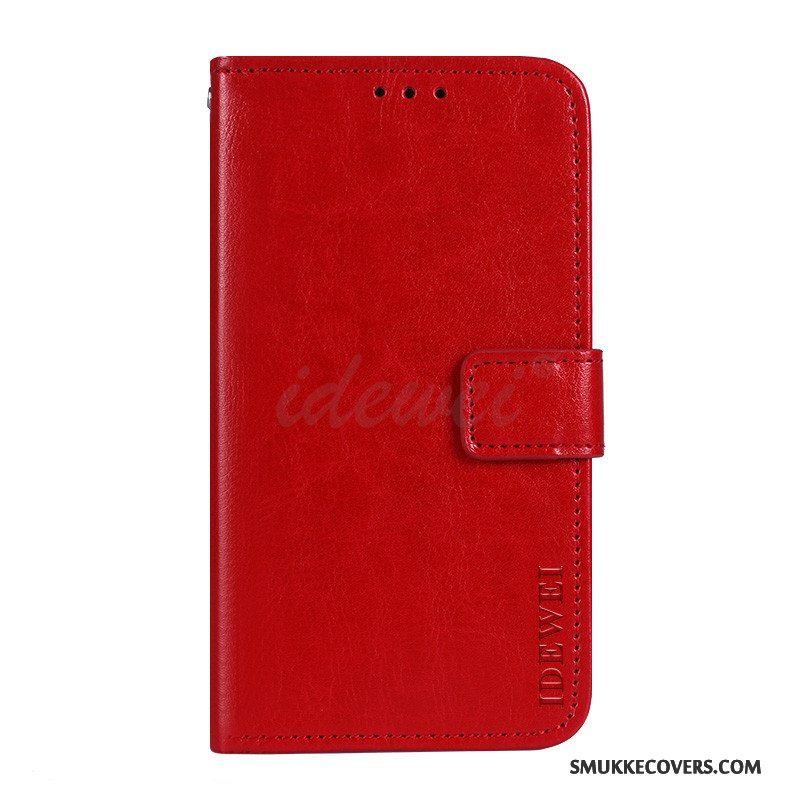 Etui Sony Xperia Xa1 Plus Tegnebog Rød Kort, Cover Sony Xperia Xa1 Plus Beskyttelse Telefon