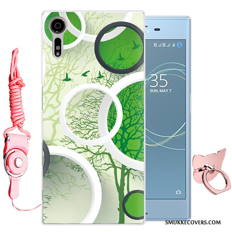 Etui Sony Xperia Xz Cartoon Grøn Telefon, Cover Sony Xperia Xz Silikone