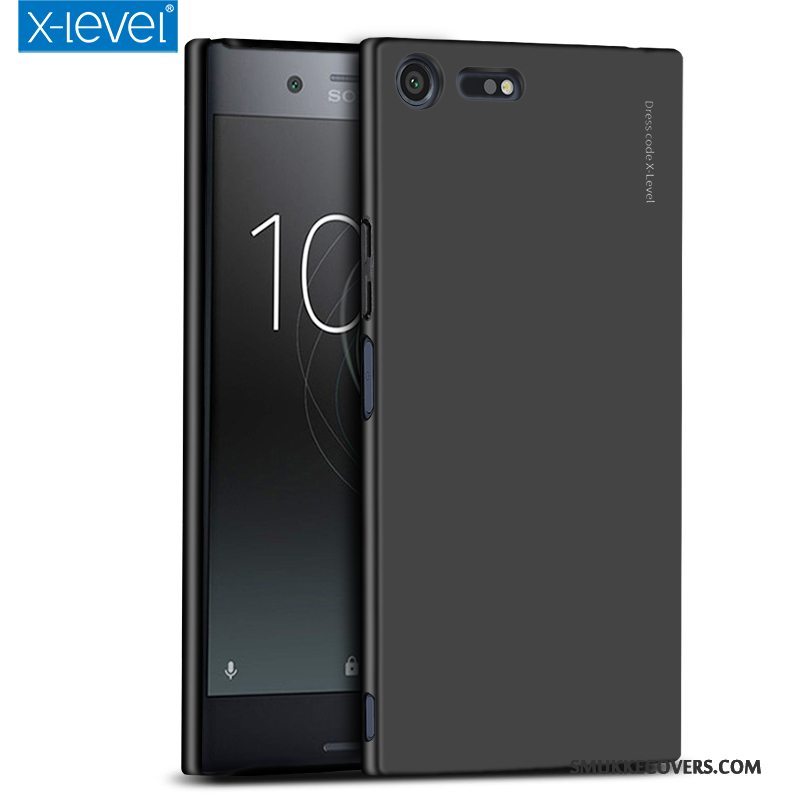 Etui Sony Xperia Xz Premium Tasker Hård Nubuck, Cover Sony Xperia Xz Premium Beskyttelse Sort Telefon