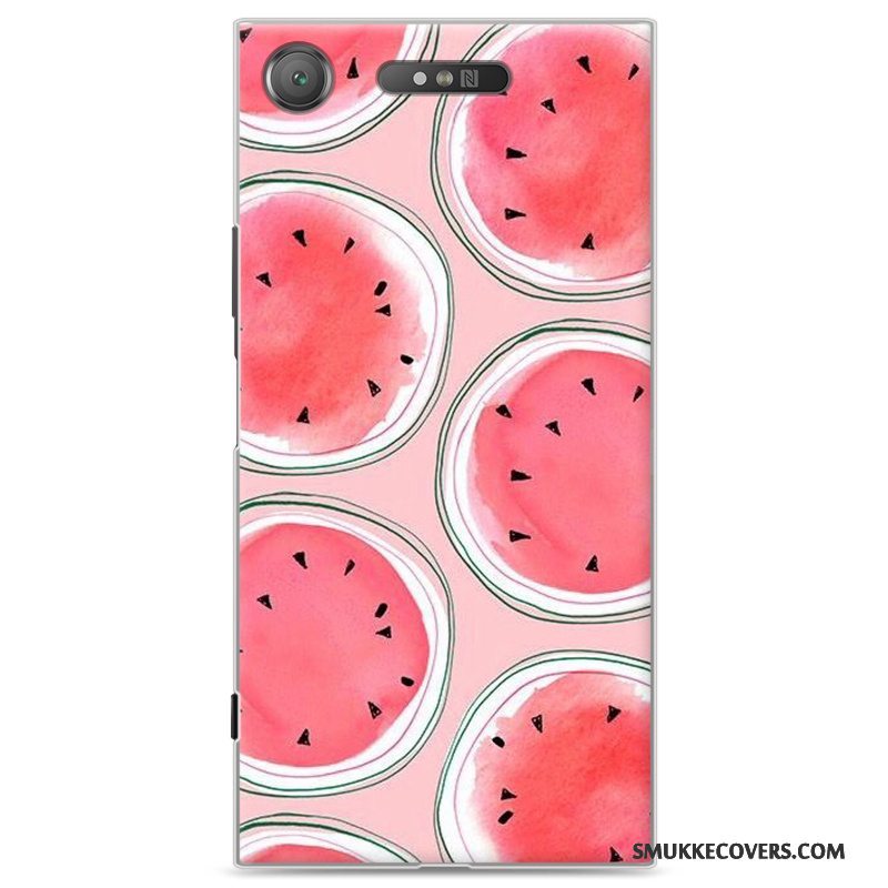 Etui Sony Xperia Xz1 Cartoon Rød Hård, Cover Sony Xperia Xz1 Kreativ Af Personlighed Telefon