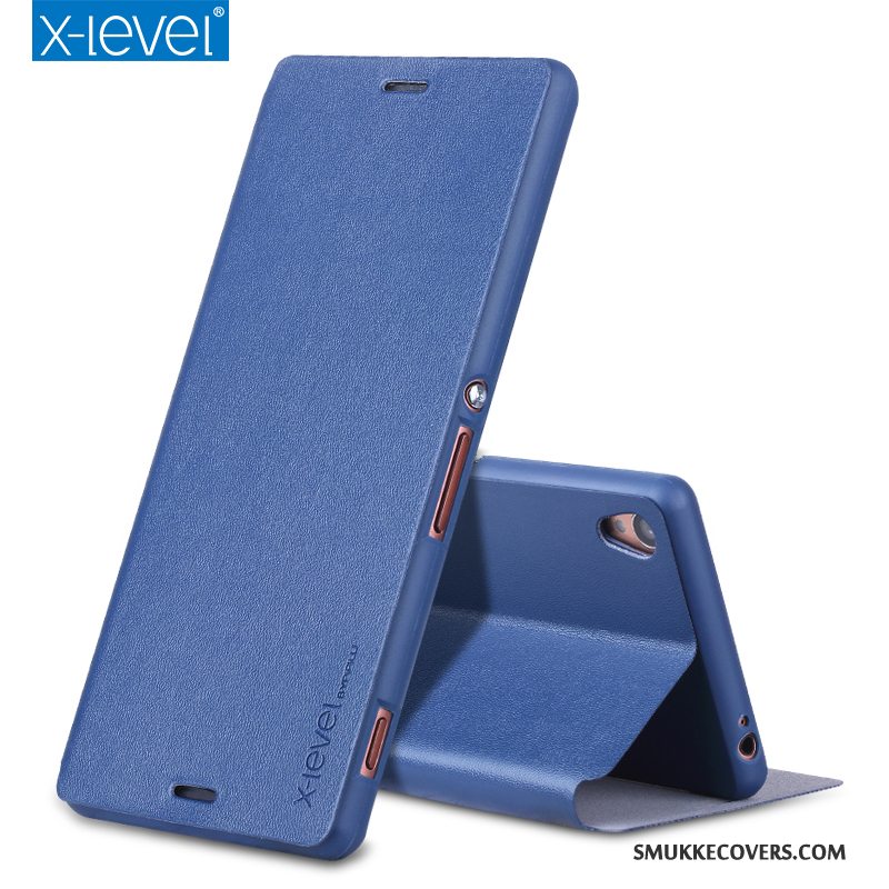 Etui Sony Xperia Z3 Læder Anti-fald Telefon, Cover Sony Xperia Z3 Folio Trend Tynd