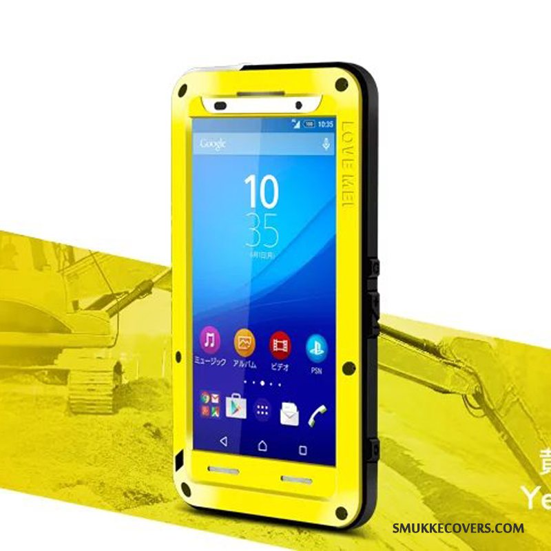 Etui Sony Xperia Z3+ Tasker Anti-fald Gul, Cover Sony Xperia Z3+ Blød Bagdæksel Telefon