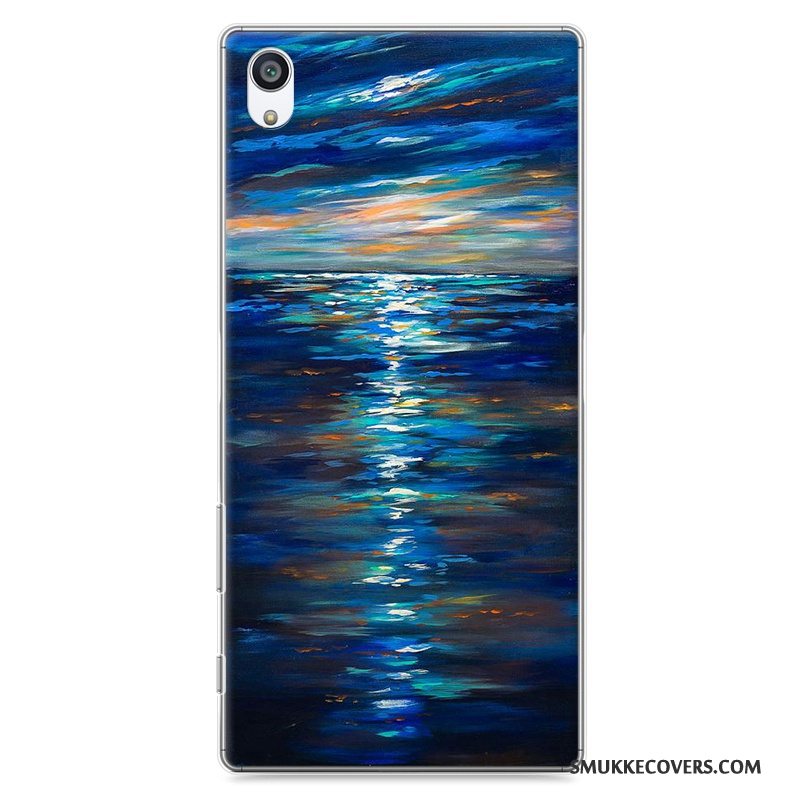 Etui Sony Xperia Z5 Cartoon Telefonhård, Cover Sony Xperia Z5 Beskyttelse Blå