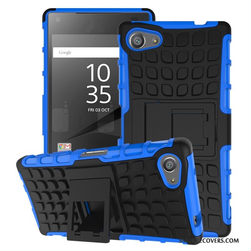 Etui Sony Xperia Z5 Compact Support Telefonanti-fald, Cover Sony Xperia Z5 Compact Tasker Blå