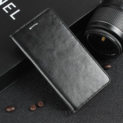 Etui Sony Xperia Z5 Læder Sort Telefon, Cover Sony Xperia Z5 Beskyttelse