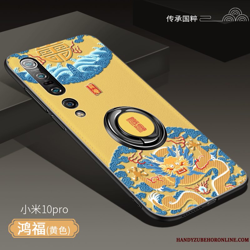 Etui Xiaomi Mi 10 Pro Silikone Af Personlighed Lille Sektion, Cover Xiaomi Mi 10 Pro Beskyttelse Kinesisk Stil Gul