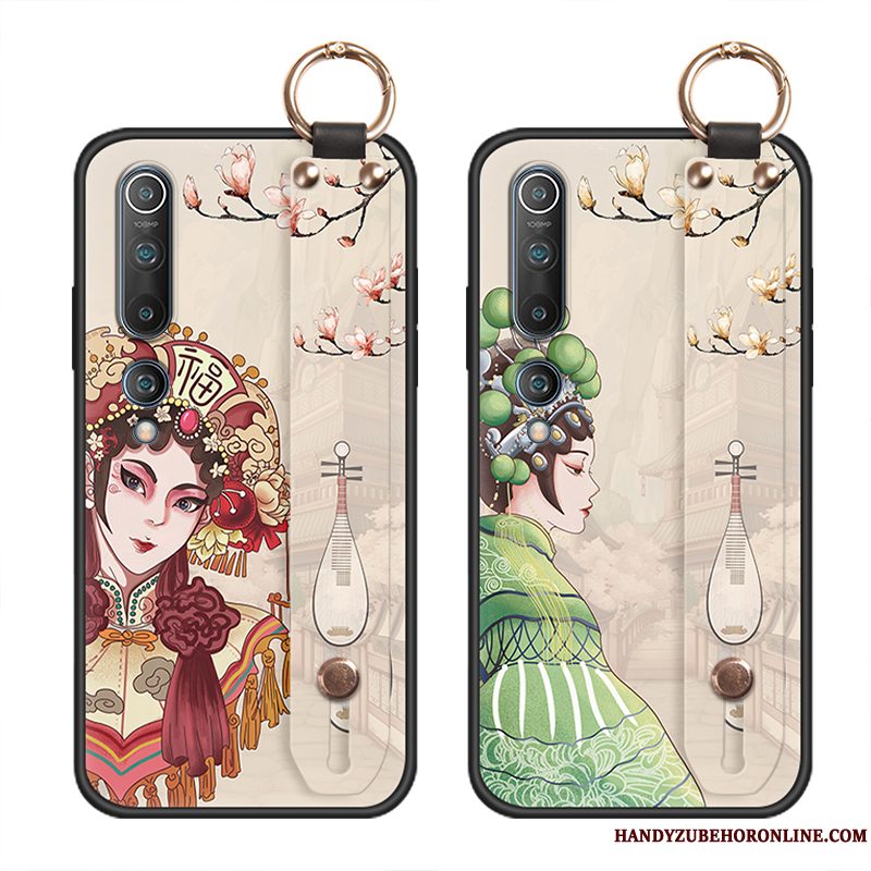 Etui Xiaomi Mi 10 Vintage Kinesisk Stil Hængende Ornamenter, Cover Xiaomi Mi 10 Silikone Drama Anti-fald