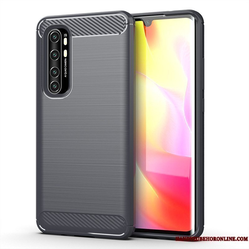 Etui Xiaomi Mi Note 10 Lite Blød Anti-fald Grå, Cover Xiaomi Mi Note 10 Lite Beskyttelse Lille Sektion Mønster