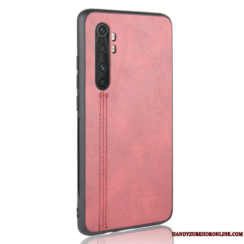 Etui Xiaomi Mi Note 10 Lite Læder Lille Sektion Mønster, Cover Xiaomi Mi Note 10 Lite Beskyttelse Rød Ungdom