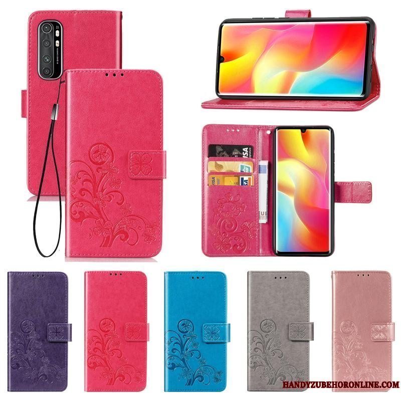 Etui Xiaomi Mi Note 10 Lite Læder Lille Sektion Rød, Cover Xiaomi Mi Note 10 Lite Folio Ungdom Telefon