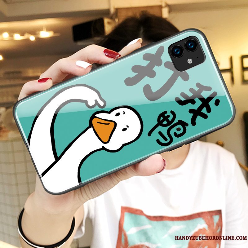 Etui iPhone 11 Cartoon Smuk Anti-fald, Cover iPhone 11 Silikone Glas Telefon