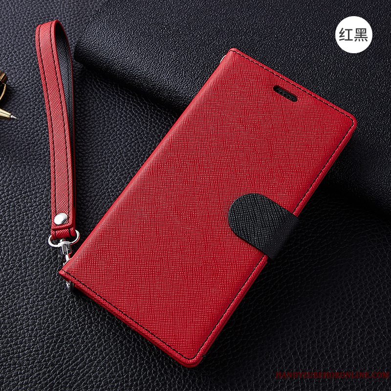 Etui iPhone 11 Folio Rød Telefon, Cover iPhone 11 Læder Model Ny
