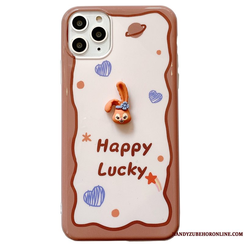 Etui iPhone 11 Pro Blød Lyserød Tredimensionale, Cover iPhone 11 Pro Cartoon Af Personlighed Ny