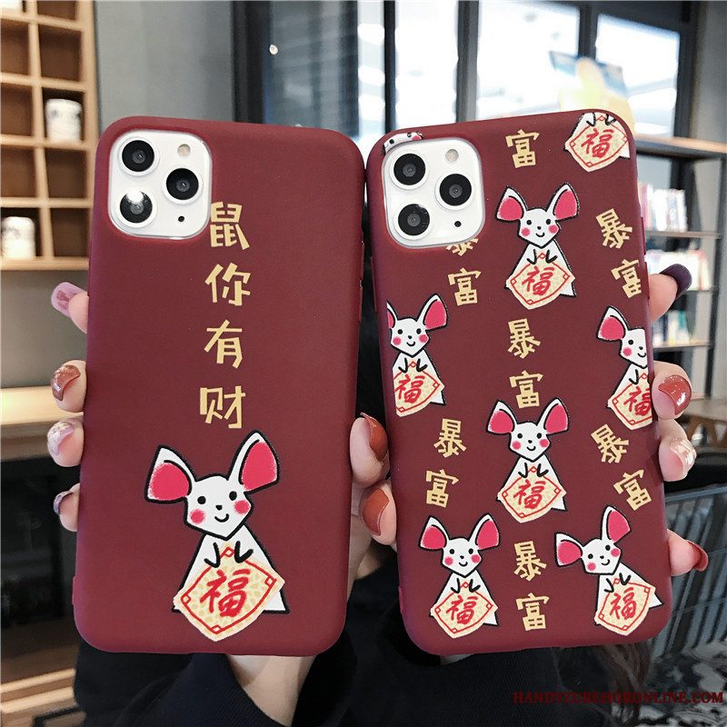 Etui iPhone 11 Pro Cartoon Ny Telefon, Cover iPhone 11 Pro Rød Joyous