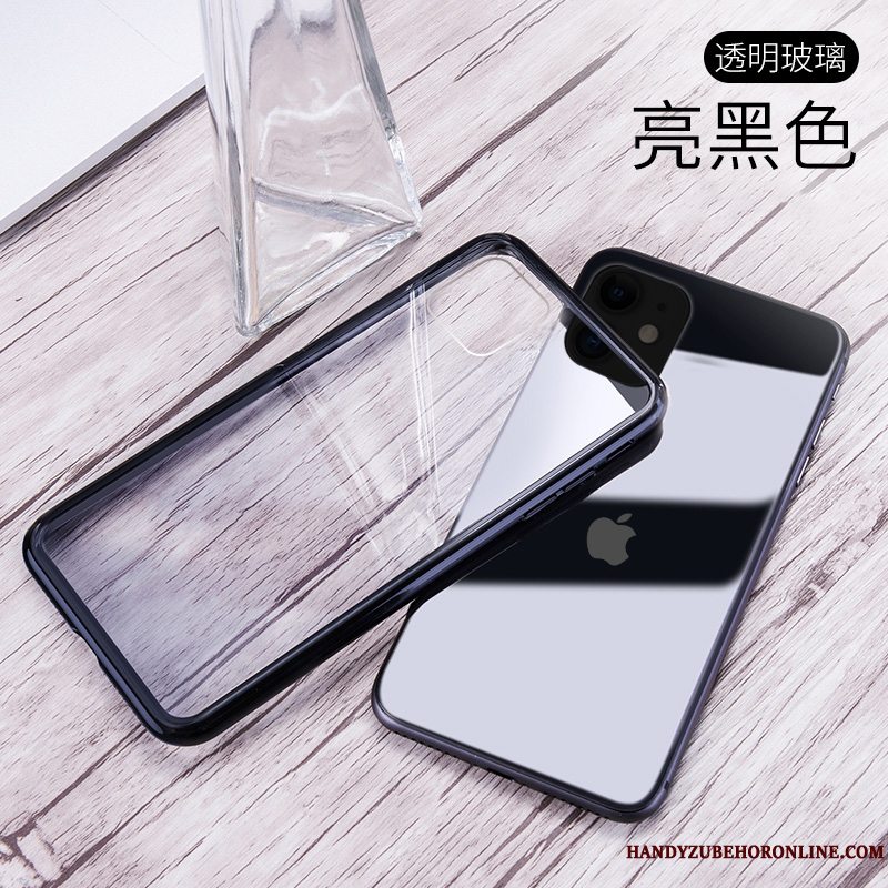 Etui iPhone 11 Pro Max Beskyttelse Glas Anti-fald, Cover iPhone 11 Pro Max Sort Gennemsigtig