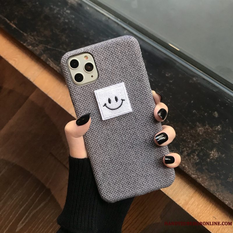 Etui iPhone 11 Pro Max Blød Telefongrå, Cover iPhone 11 Pro Max Smuk Smiley