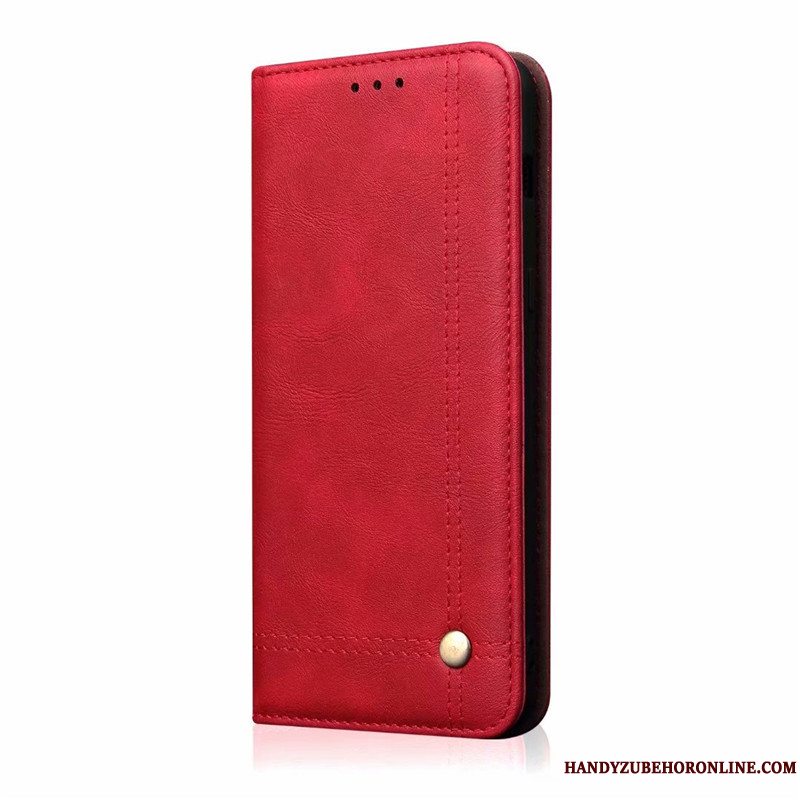 Etui iPhone 11 Pro Max Folio Anti-fald Telefon, Cover iPhone 11 Pro Max Blød Rød Business