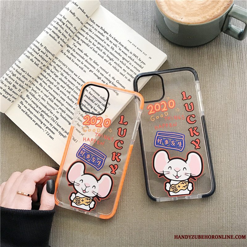 Etui iPhone 11 Pro Max Tasker Elskeren Anti-fald, Cover iPhone 11 Pro Max Cartoon Gennemsigtig Telefon