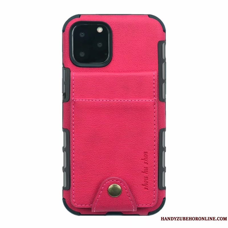 Etui iPhone 11 Pro Max Tegnebog Telefonrød, Cover iPhone 11 Pro Max Tasker Kort