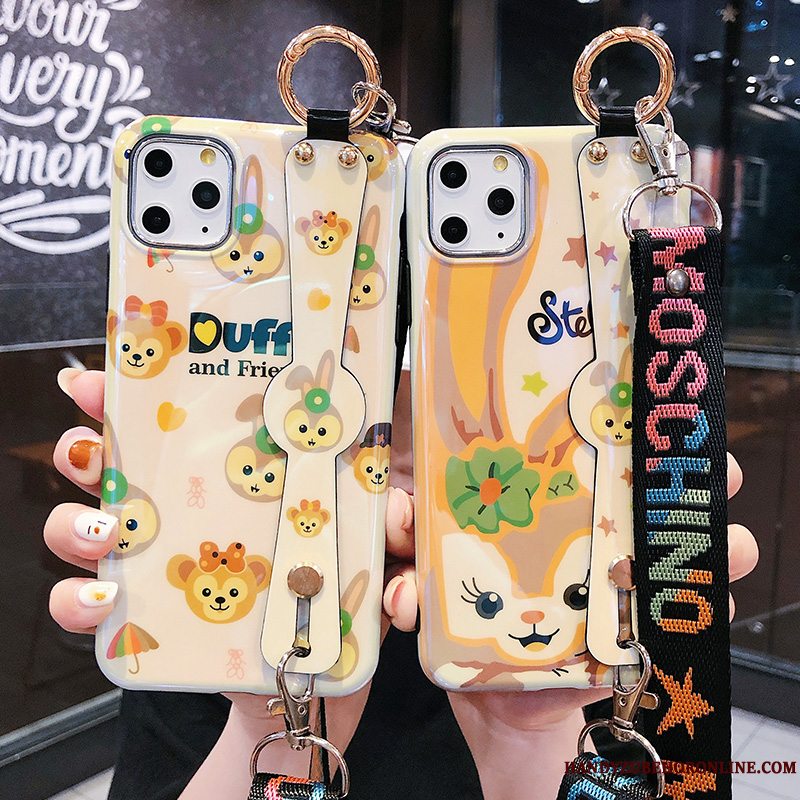 Etui iPhone 11 Pro Silikone Trendy Telefon, Cover iPhone 11 Pro Kreativ Hjerte Hængende Ornamenter