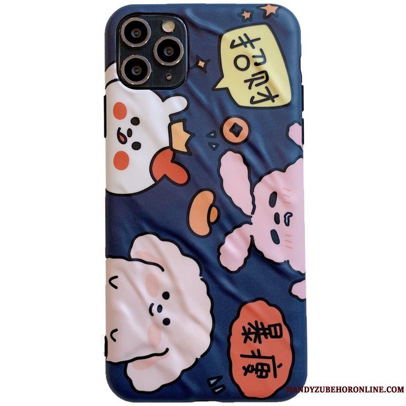 Etui iPhone 11 Pro Tasker Dyr Lille Sektion, Cover iPhone 11 Pro Cartoon Blå Telefon