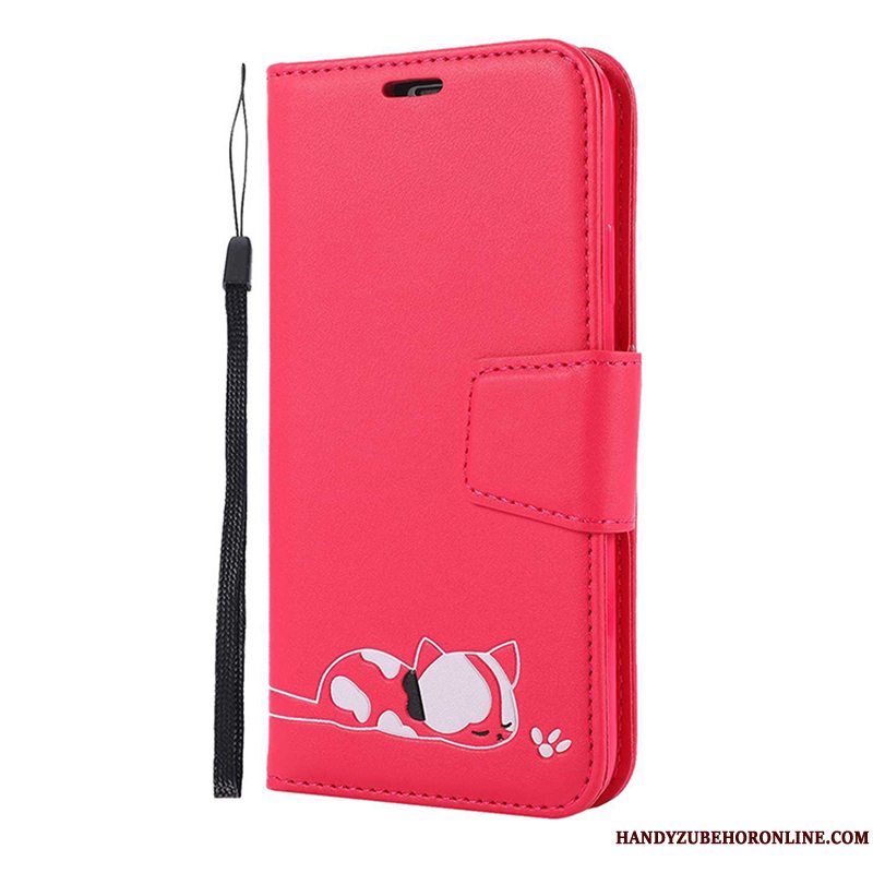 Etui iPhone 11 Pro Tegnebog Telefonrød, Cover iPhone 11 Pro Læder