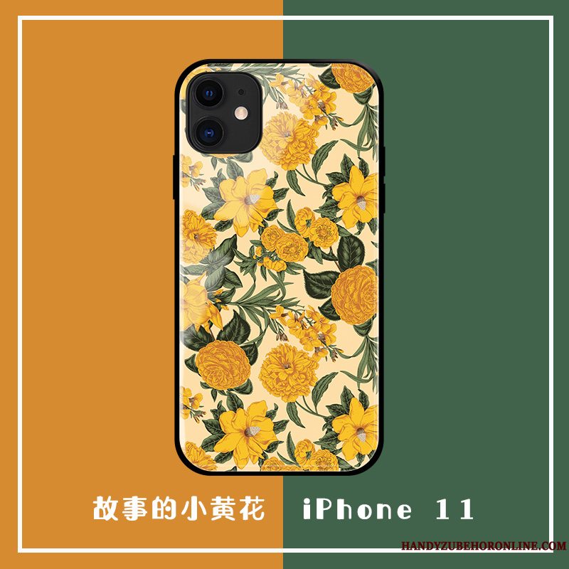 Etui iPhone 11 Tasker Vind Gul, Cover iPhone 11 Beskyttelse Telefonblomster