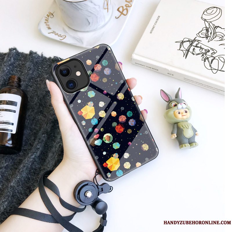 Etui iPhone 12 Mini Kreativ Farverig Sort, Cover iPhone 12 Mini Cartoon Studerende Anti-fald