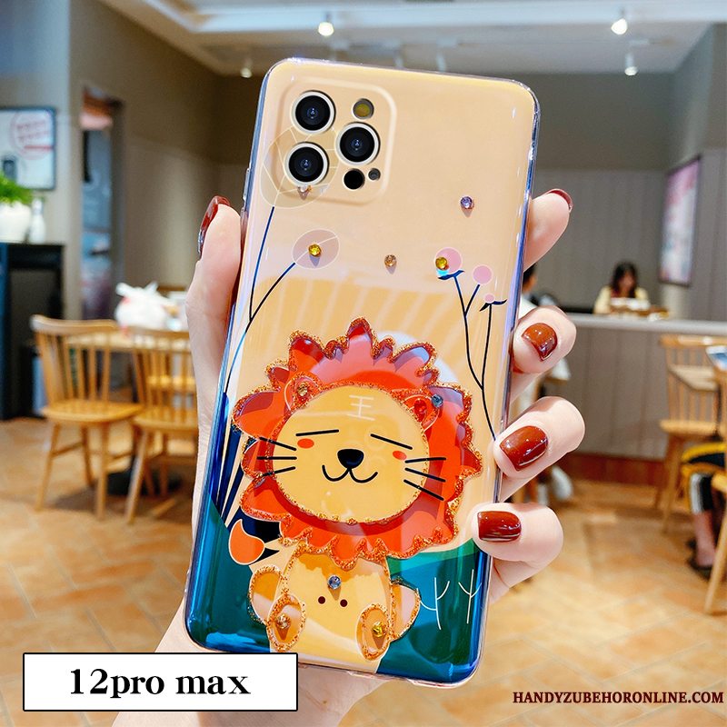 Etui iPhone 12 Pro Max Cartoon Af Personlighed Trendy, Cover iPhone 12 Pro Max Tasker Smuk Gul