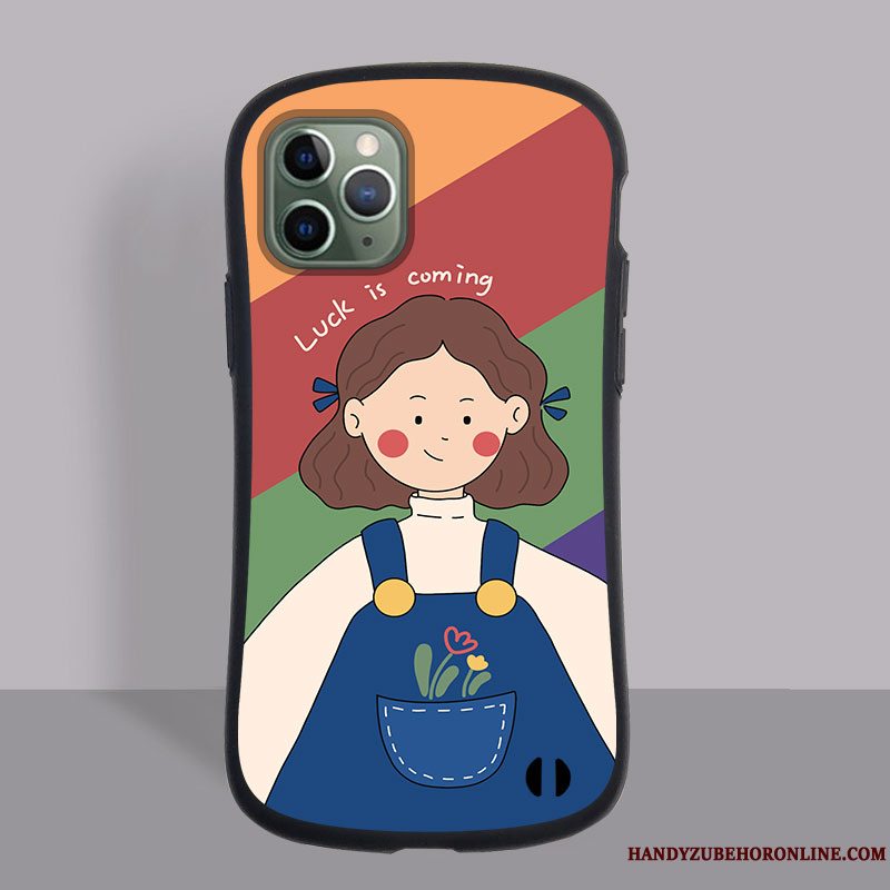 Etui iPhone 12 Pro Max Cartoon Blå Telefon, Cover iPhone 12 Pro Max Silikone Anti-fald Lille Sektion