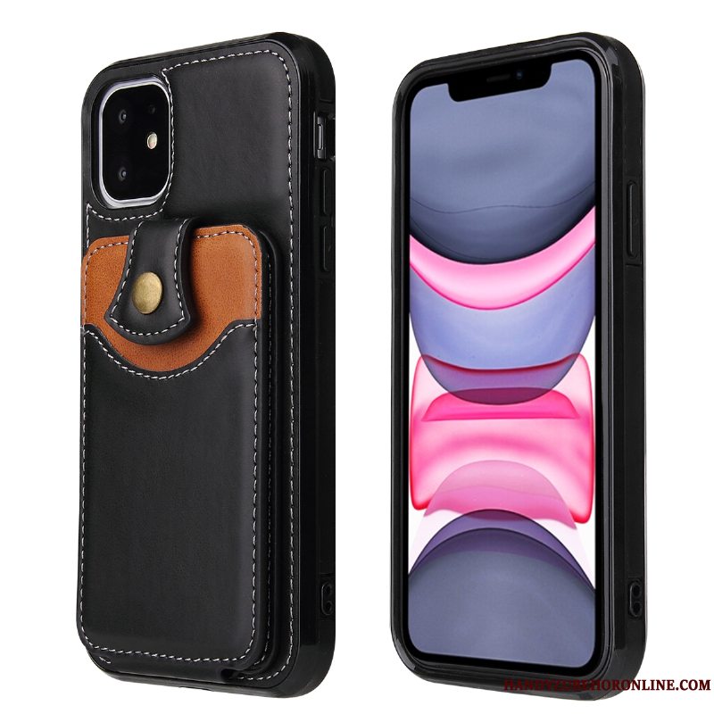 Etui iPhone 12 Tasker Anti-fald Telefon, Cover iPhone 12 Blød Kort Sort