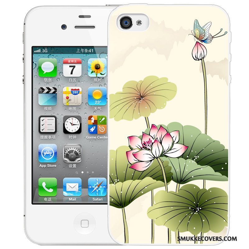 Etui iPhone 4/4s Blød Telefongrøn, Cover iPhone 4/4s Malet