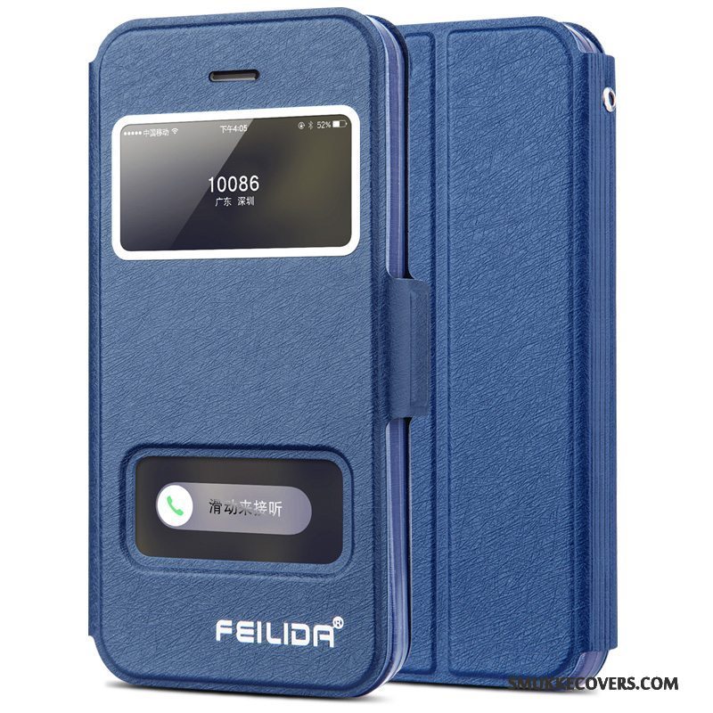 Etui iPhone 5/5s Beskyttelse Anti-fald Mørkeblå, Cover iPhone 5/5s Folio Telefon