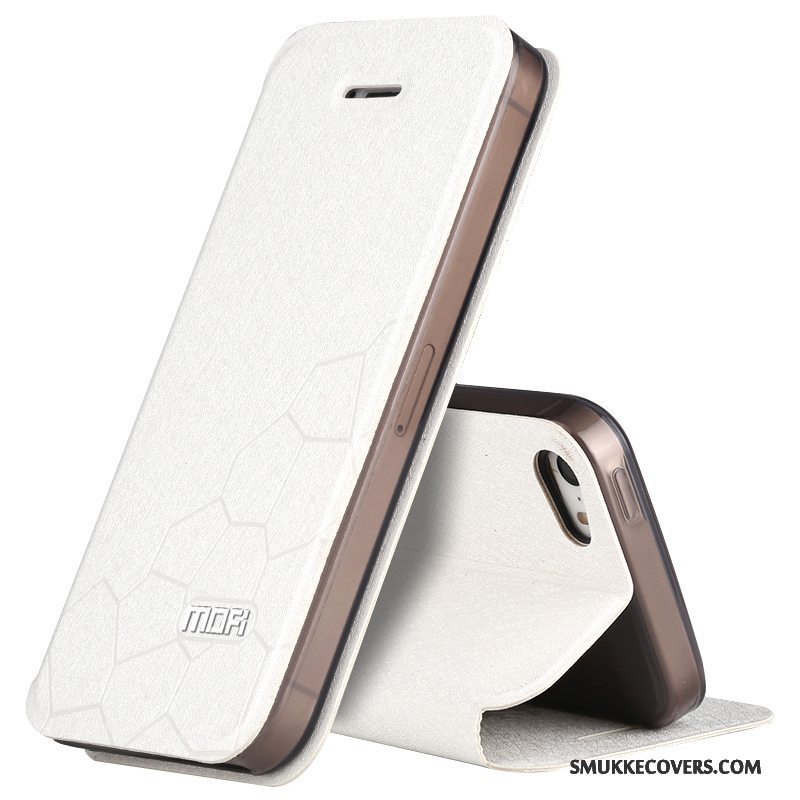 Etui iPhone 5/5s Beskyttelse Hvid Trend, Cover iPhone 5/5s Silikone Anti-fald Nubuck