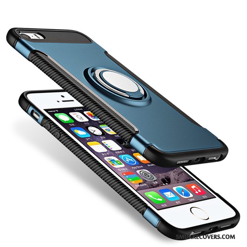 Etui iPhone 5/5s Beskyttelse Hård Af Personlighed, Cover iPhone 5/5s Kreativ Anti-fald Mørkeblå