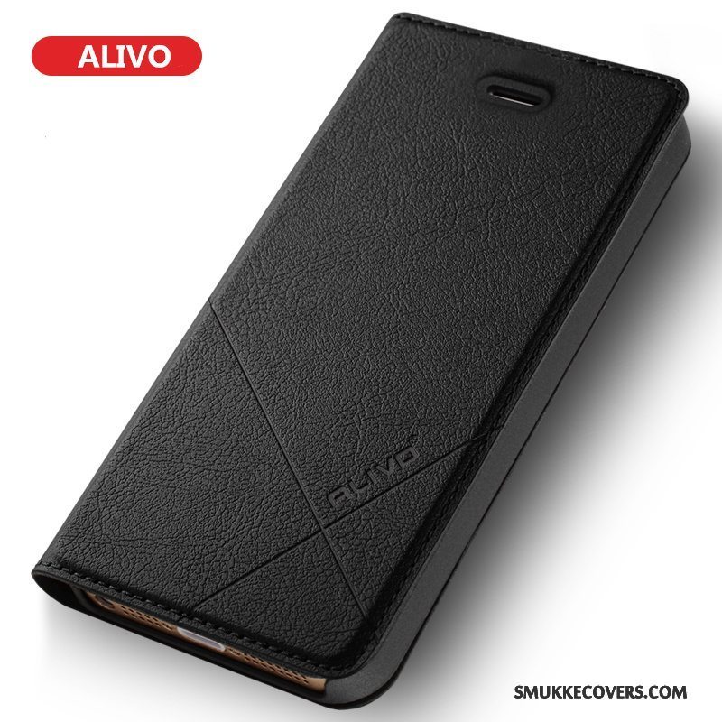 Etui iPhone 5/5s Beskyttelse Sort Telefon, Cover iPhone 5/5s Folio Anti-fald Trend