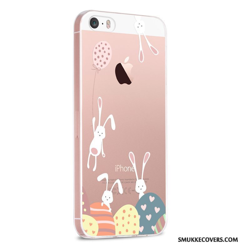 Etui iPhone 5/5s Cartoon Gennemsigtig Telefon, Cover iPhone 5/5s Silikone Anti-fald Smuk