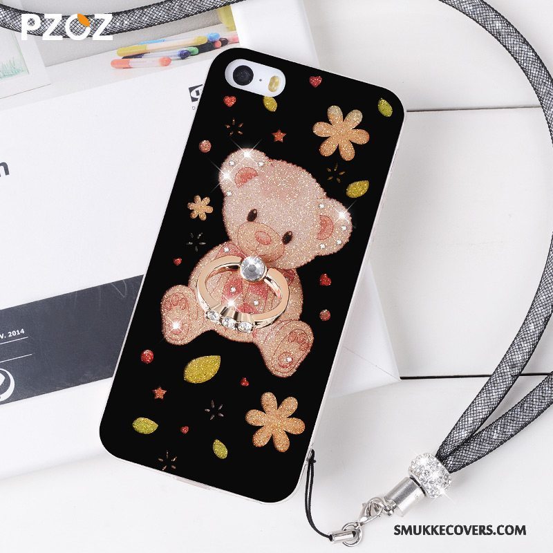 Etui iPhone 5/5s Cartoon Super Sødt Smuk, Cover iPhone 5/5s Silikone Trend Telefon