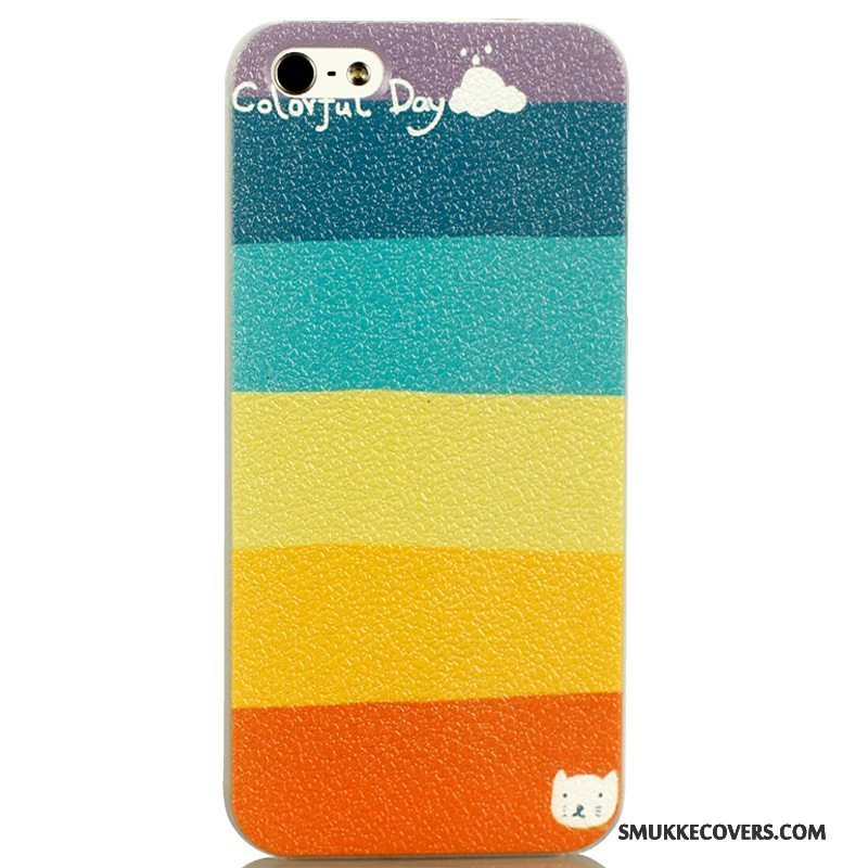 Etui iPhone 5/5s Cartoon Tynd Hård, Cover iPhone 5/5s Farve Af Personlighed Telefon