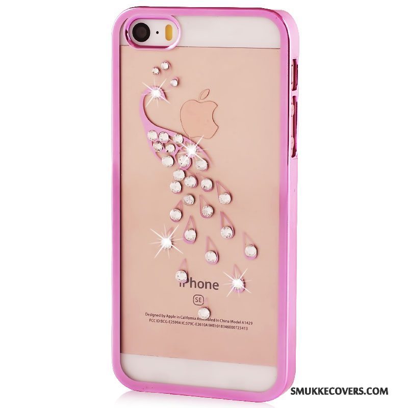 Etui iPhone 5/5s Strass Telefontrend, Cover iPhone 5/5s Beskyttelse Pulver Rød