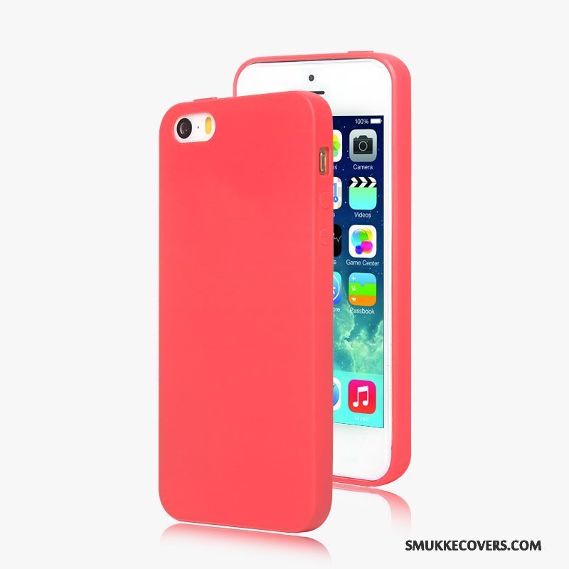 Etui iPhone 5/5s Tasker Rød Telefon, Cover iPhone 5/5s Blød Bøde Nubuck