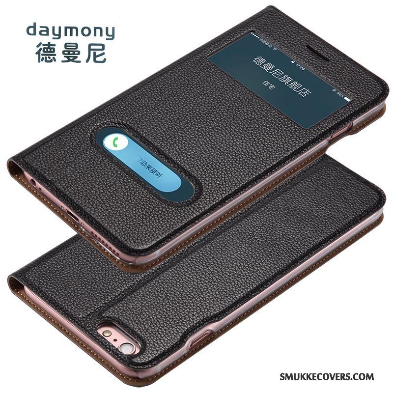 Etui iPhone 6/6s Beskyttelse Telefonsort, Cover iPhone 6/6s Læder Business