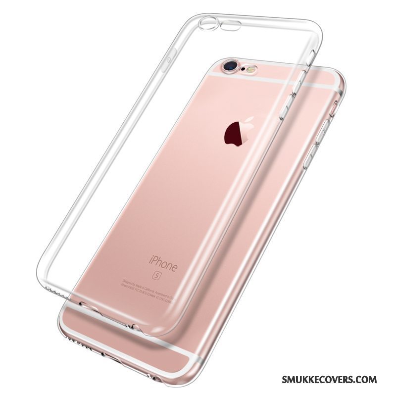Etui iPhone 6/6s Blød Anti-fald Telefon, Cover iPhone 6/6s Silikone Hvid Gennemsigtig